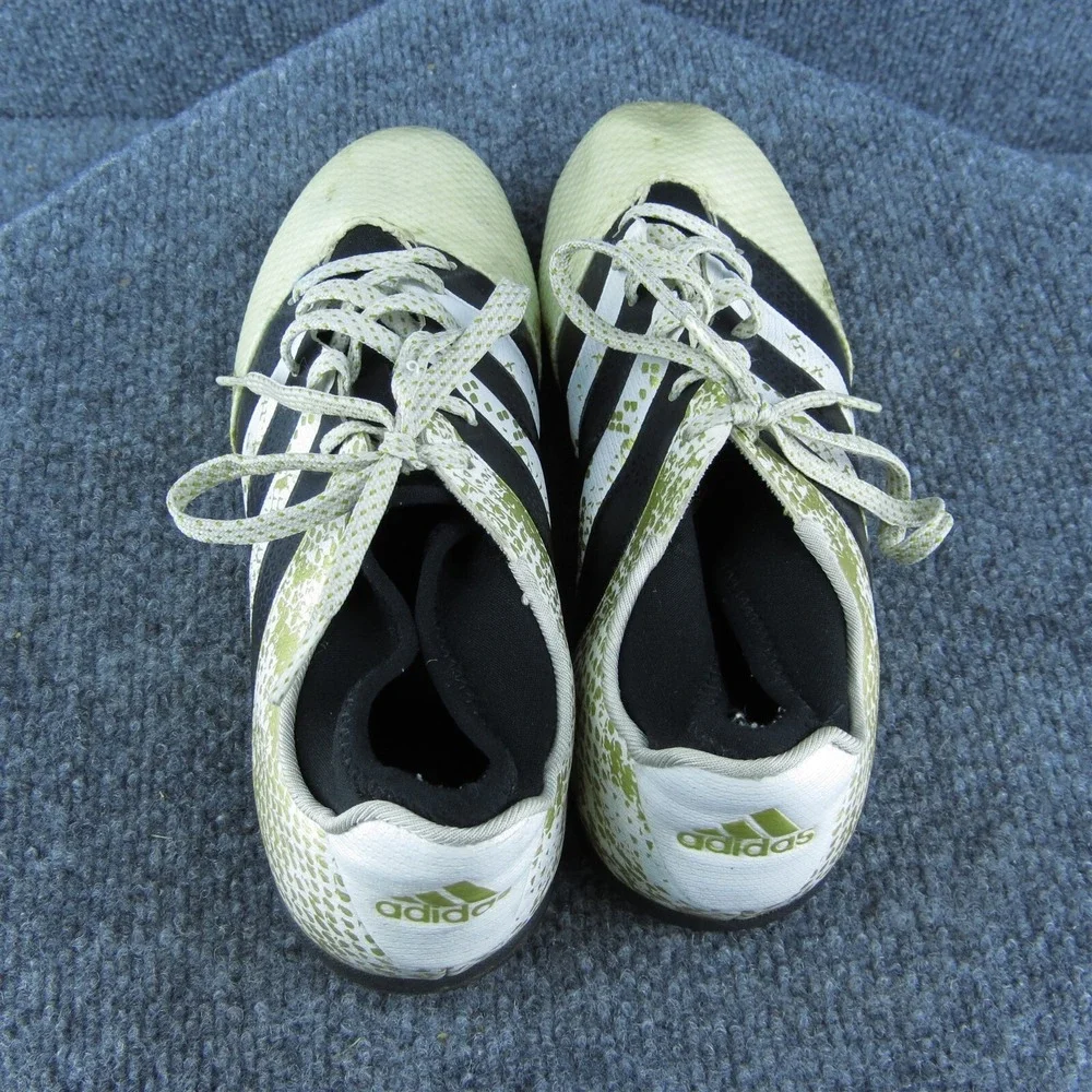 adidas Boys Sneaker Shoes Athletic Off White Synthetic Lace Up Size Y 4.5 Medium